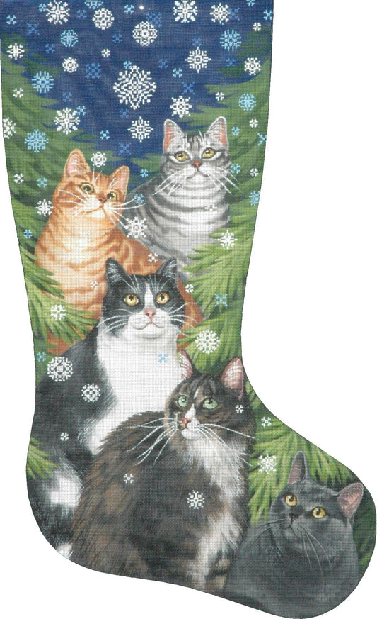 TTAXS393 - Cats and Snowflakes Stocking