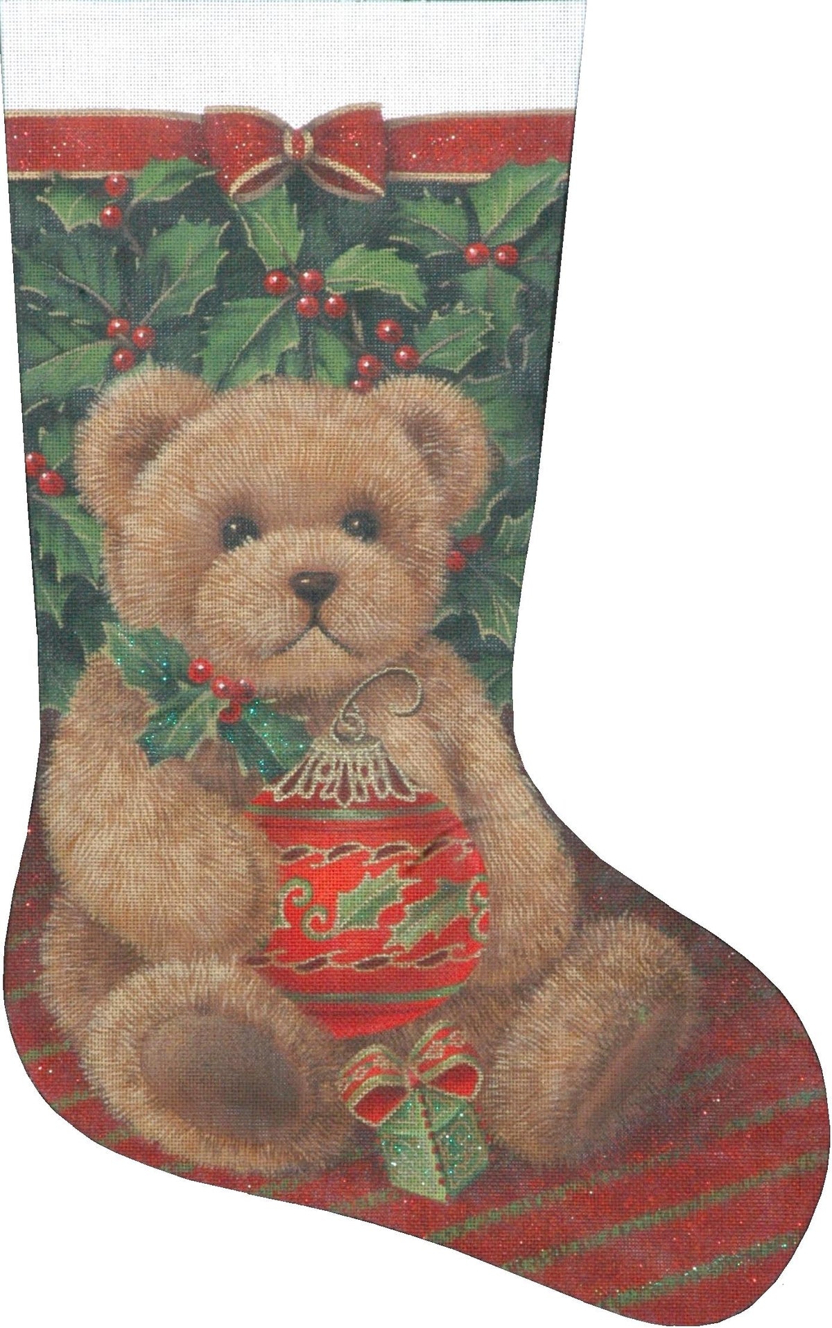 TTAXS419 - Holly Bear Stocking