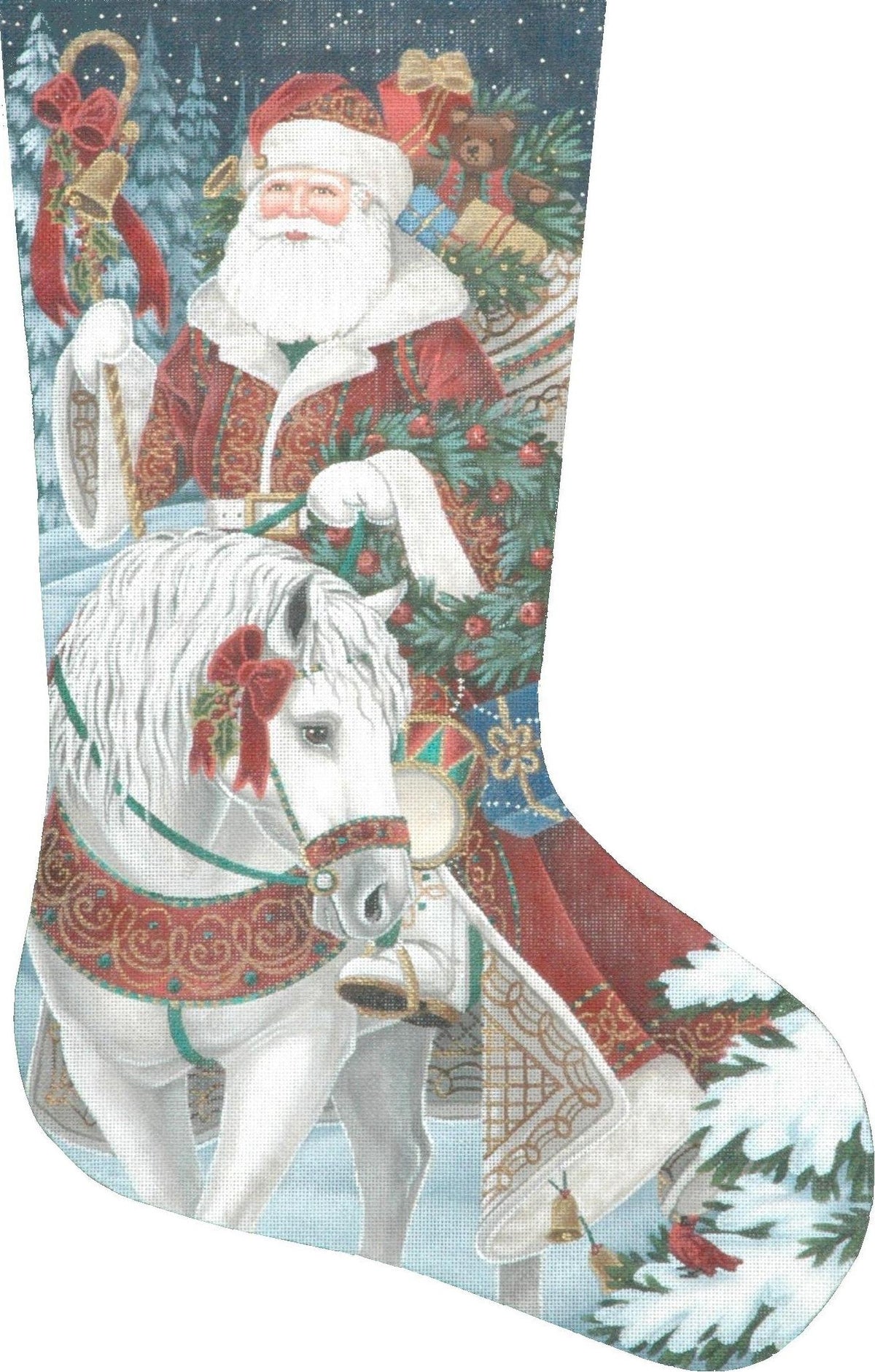 TTAXS312-13 - Santa On Horseback Stocking