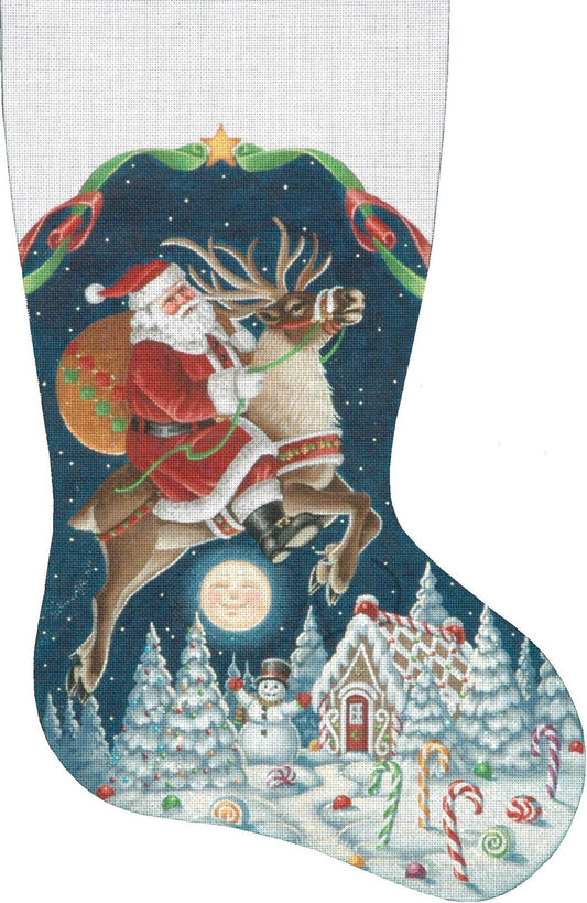 TTAXS423 - Santa on Reindeer Stocking
