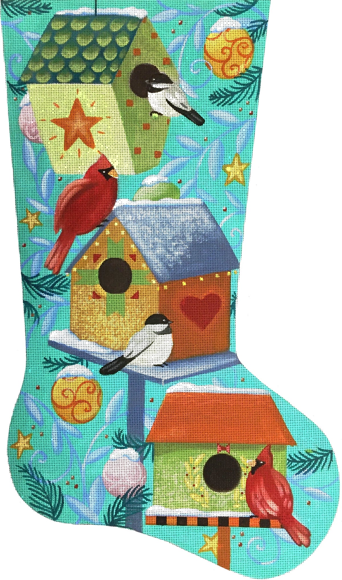 ADXS103 - Winter Bird Houses Stocking
