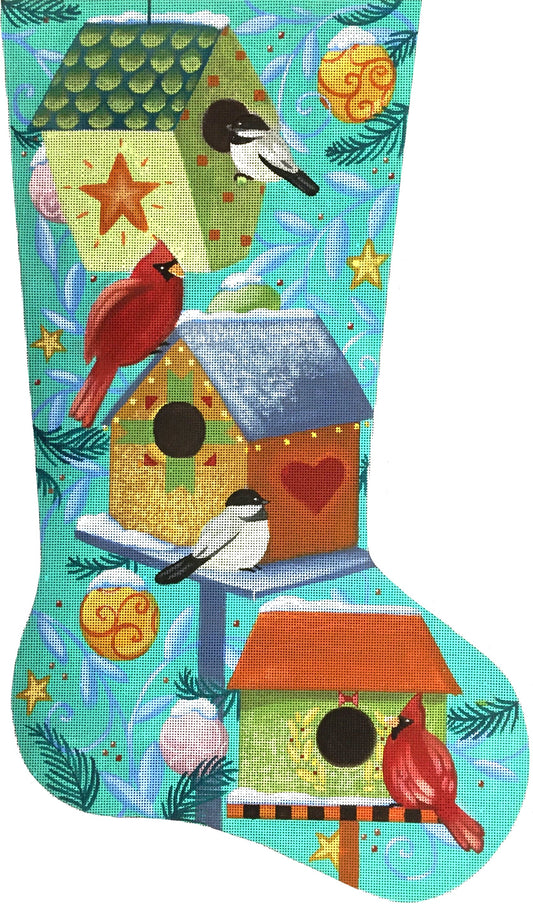 ADXS103 - Winter Bird Houses Stocking