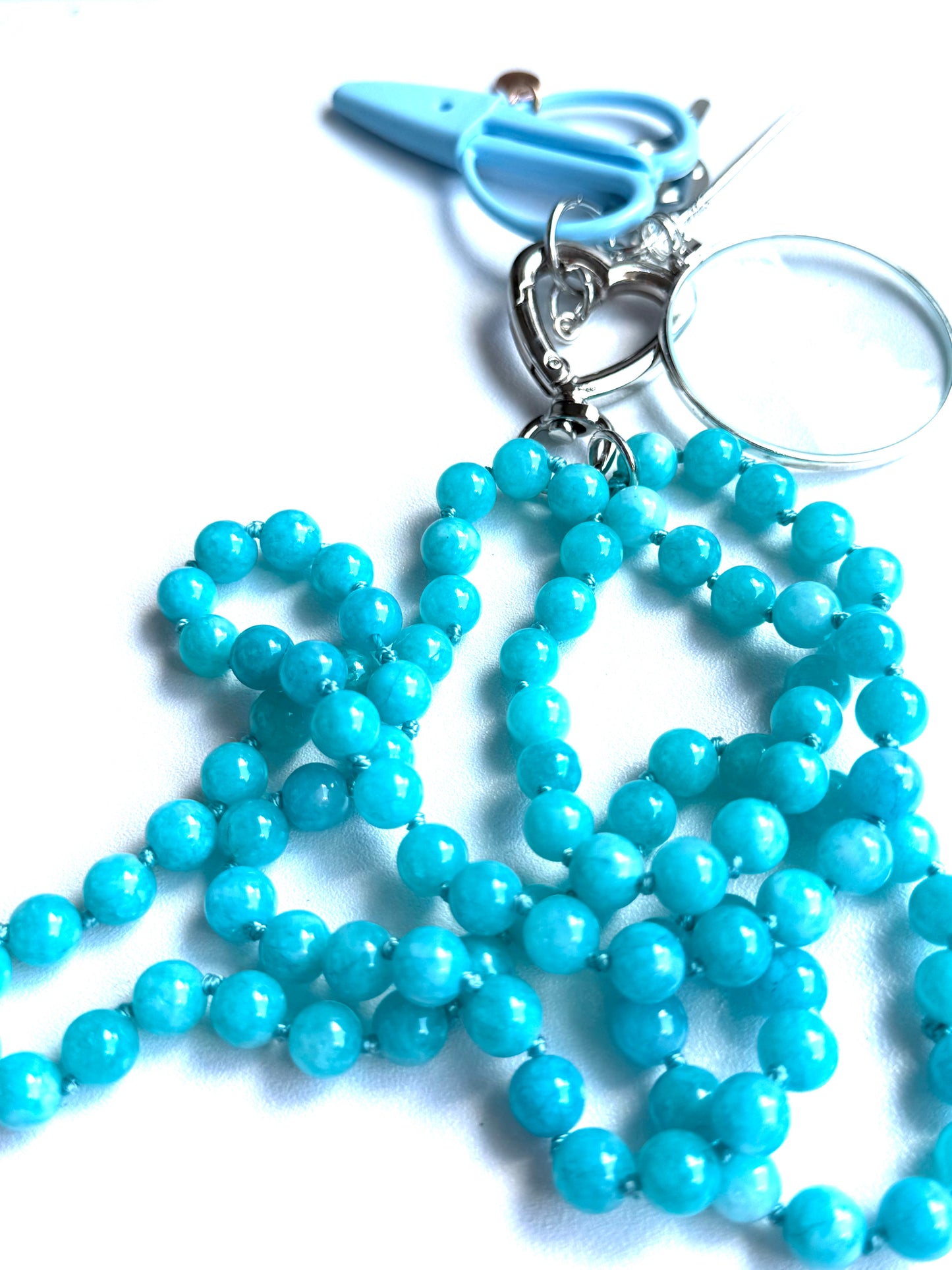 Gemstone Chatelaine - Aquamarine Jade
