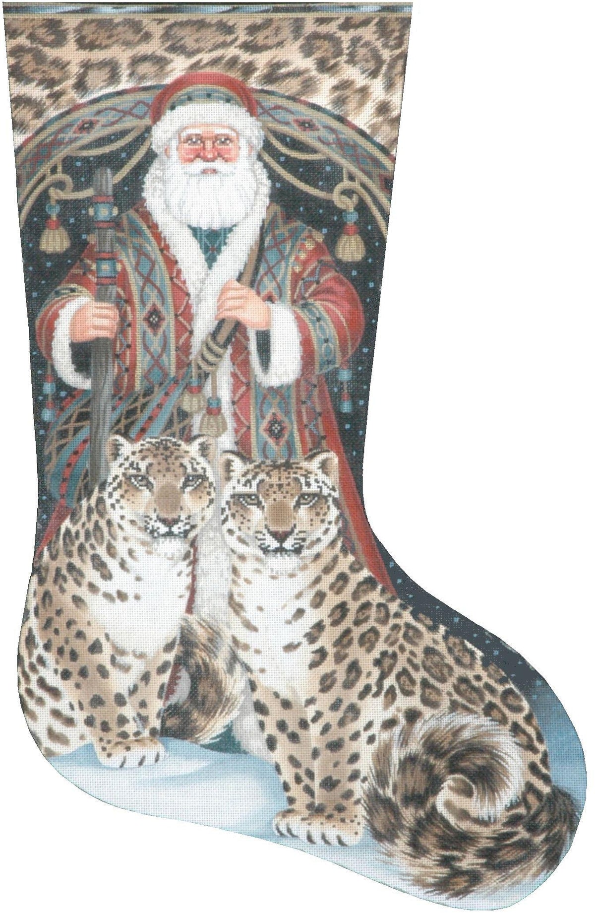 TTAXS338 - Santa & Snow Leopards Stocking