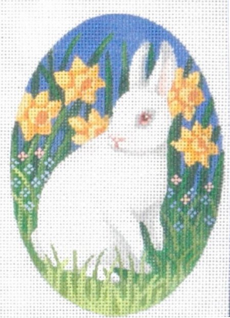 TTOR147 - Bunny and Daffodils Ornament