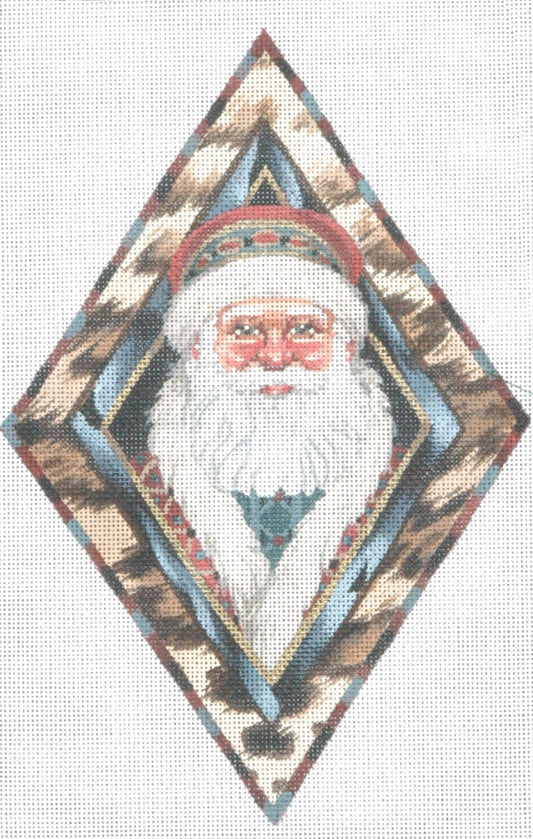 TTOR171 - Santa in Leopard Frame, Christmas Ornament