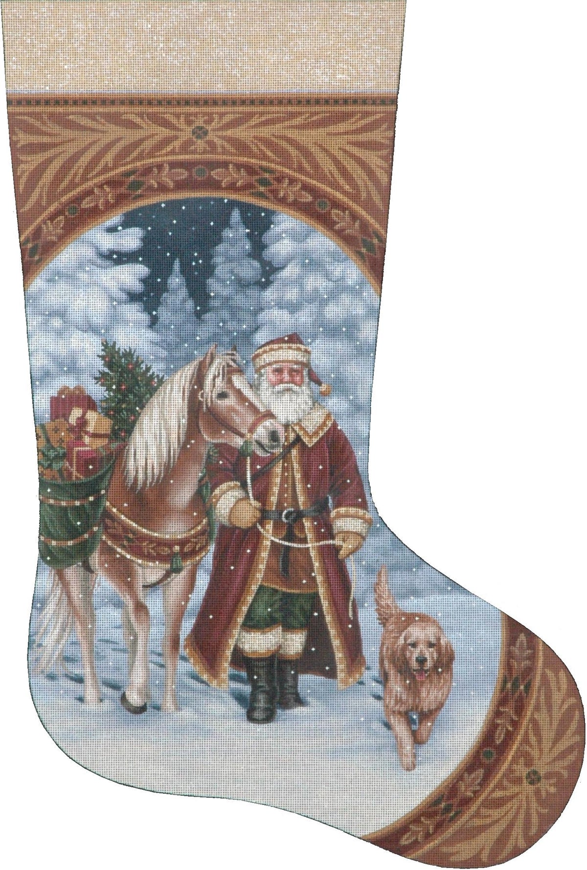 TTAXS449 - Santa and Pack Horse Stocking
