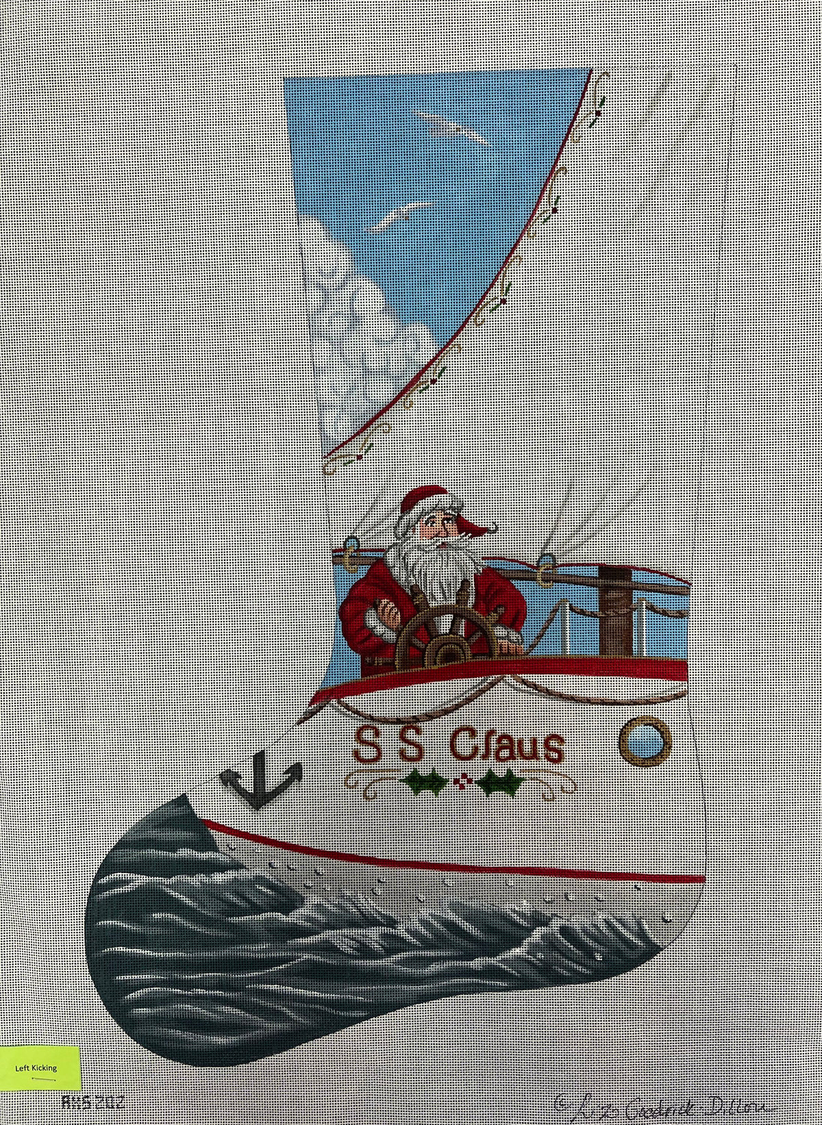 TTAXS202 -LEFT - Santa Sailing Stocking