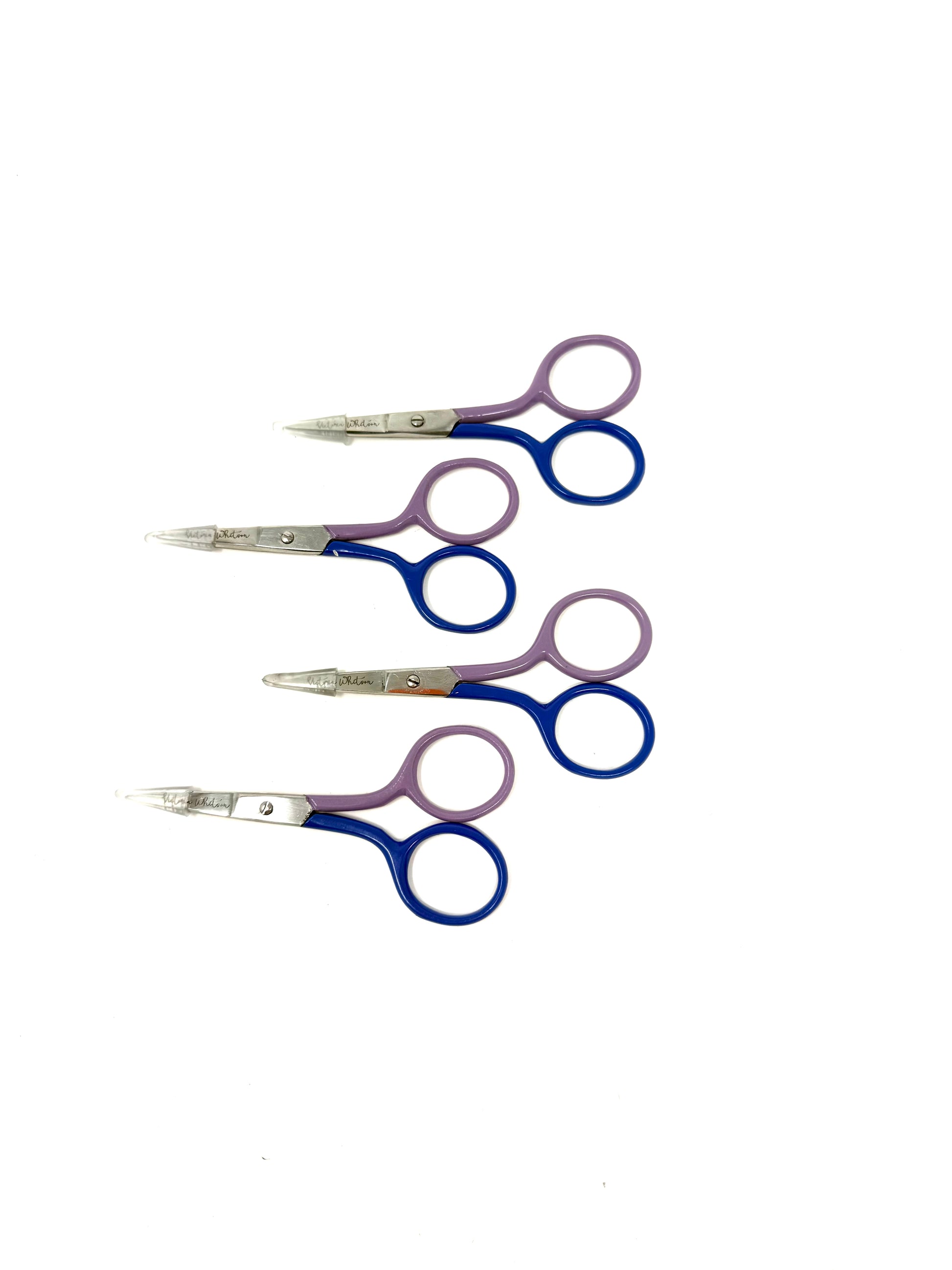 3.5” Striped Scissors in Navy & Lavender -Sold in 4 Pieces