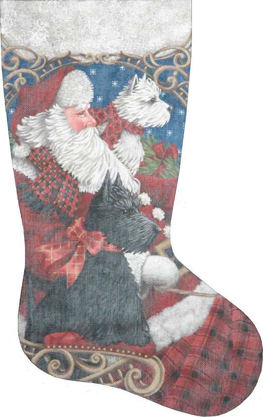 TTAXS406 - Westie, Scottie Sleigh Ride Stocking