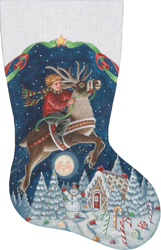 TTAXS425 - Boy On Reindeer Stocking