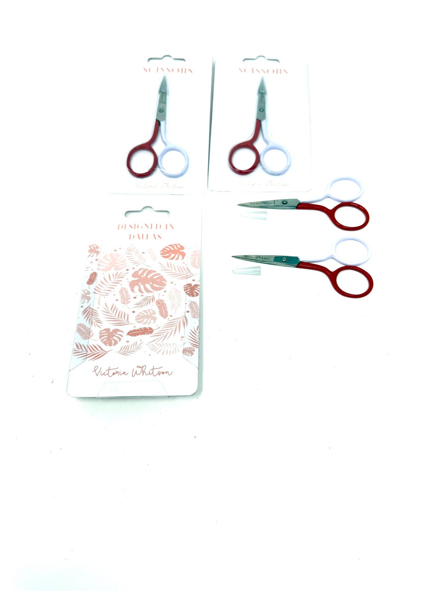 3.5” Striped Scissors in Red & White -Sold in 4 Pieces