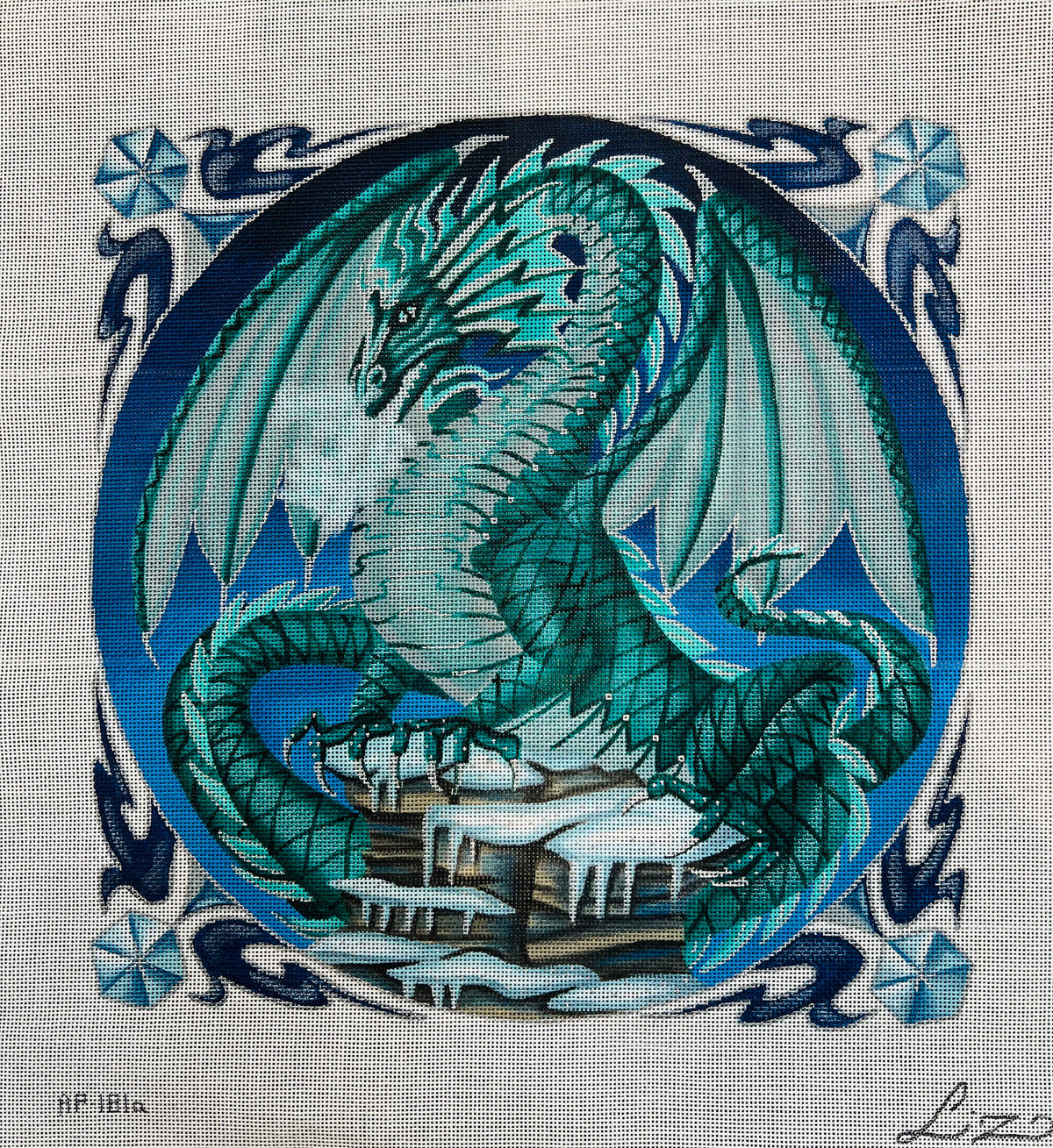 TTAP181A - Dragon, Blue and Purple