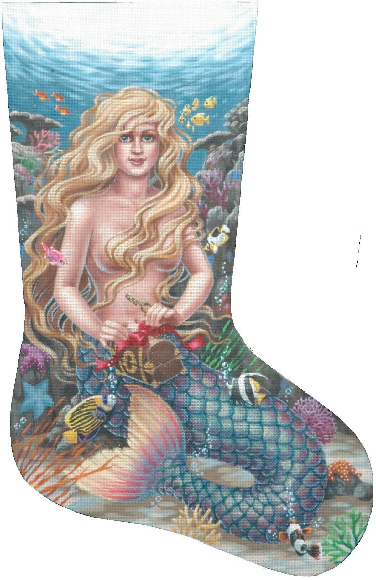 TTAXS351 - Christmas Mermaid Stocking