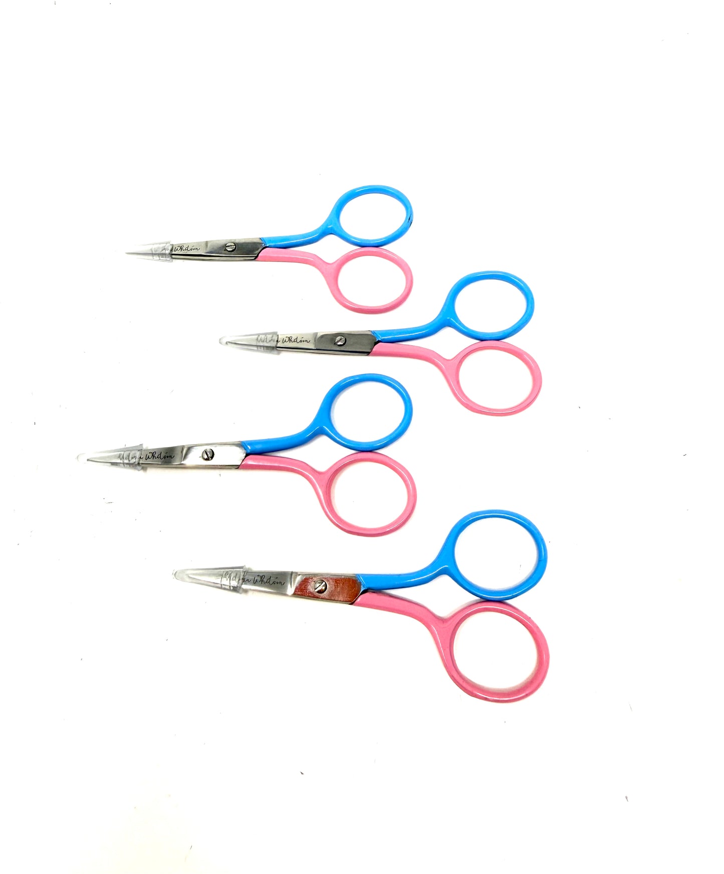 3.5” Striped Scissors in Bahamian Pink & Bimini Blue -Sold in 4 Pieces