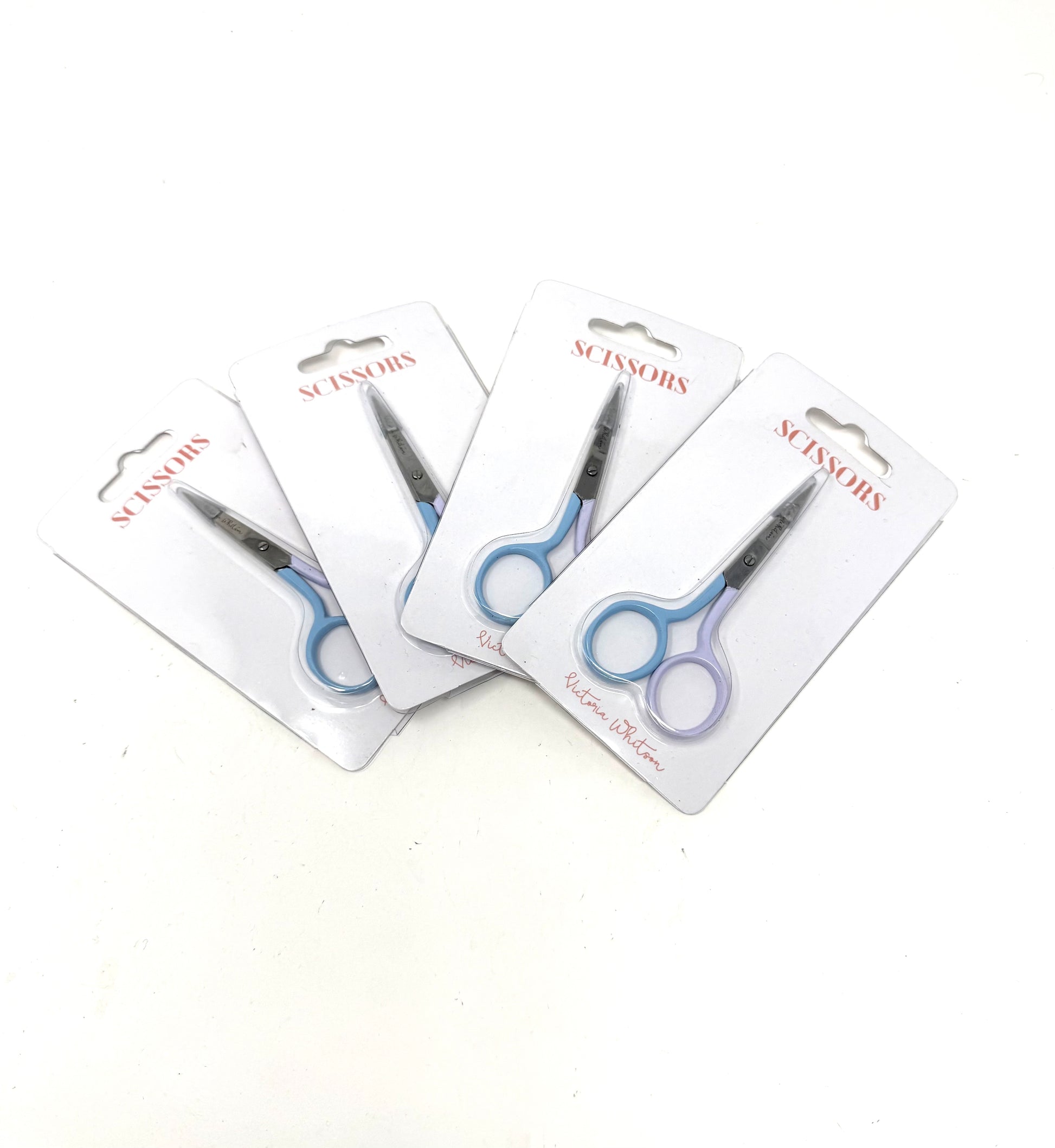3.5” Striped Scissors in Bahamian Blue & White -Sold in 4 Pieces