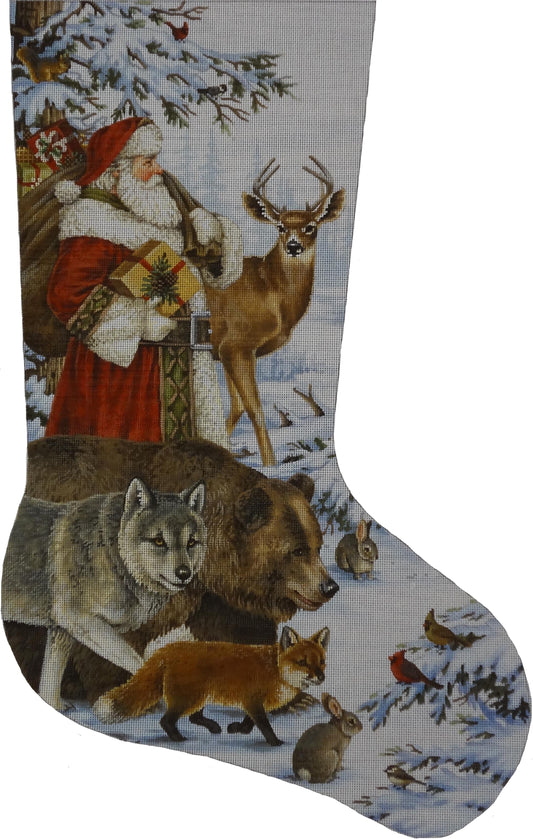 LGDAXS473-13 - Woodland Christmas Stocking