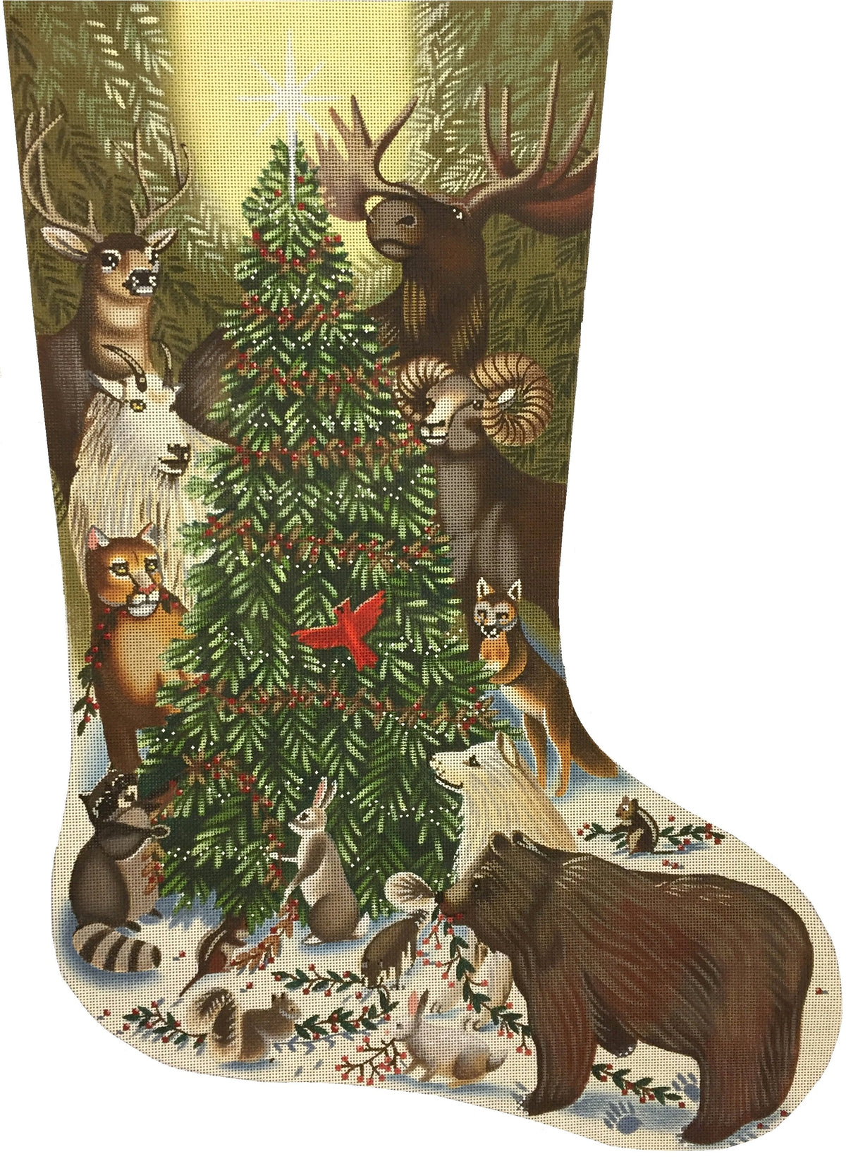 TTAXS468 -Woodland Animals Around the Tree Stocking