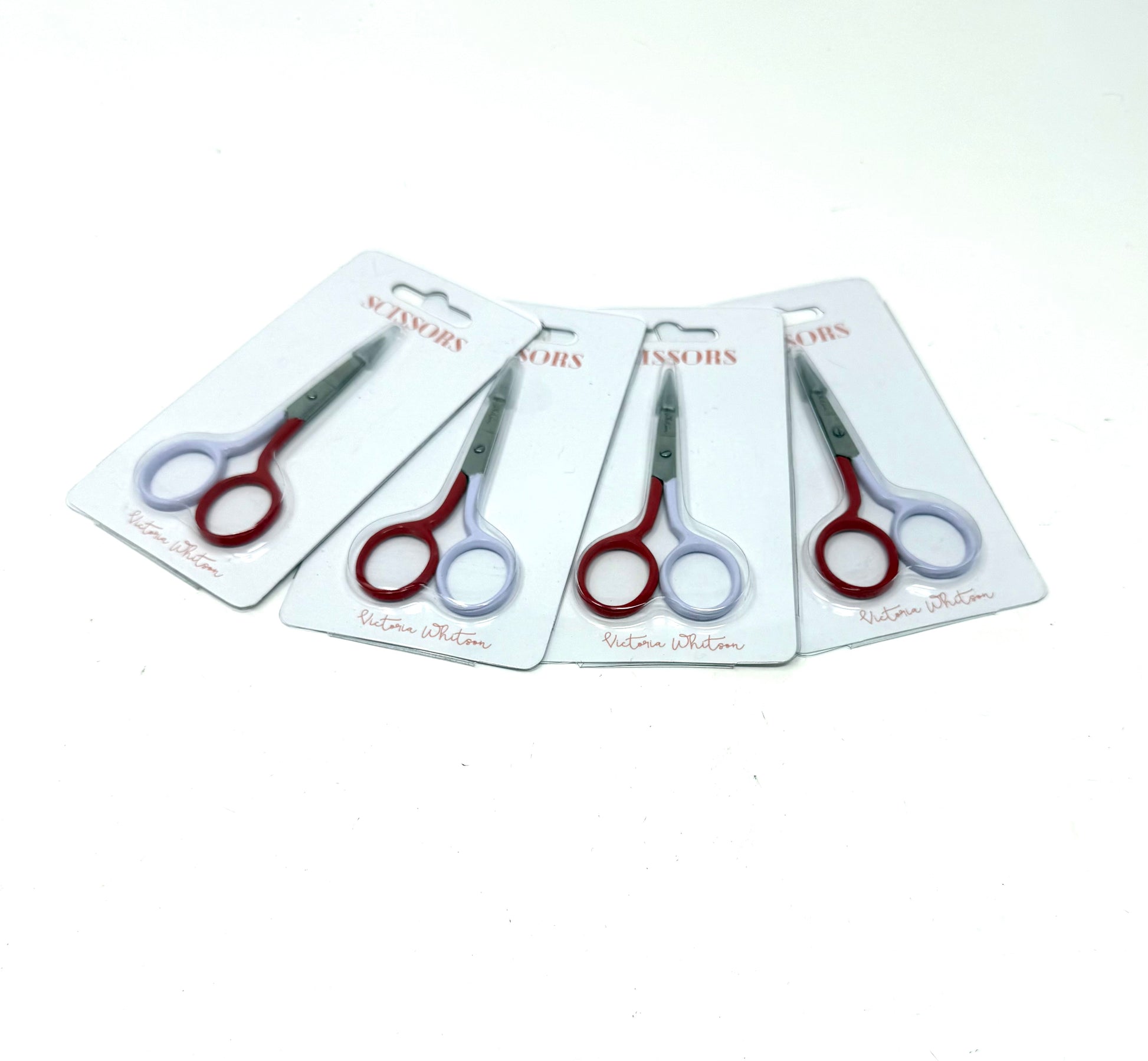 3.5” Striped Scissors in Red & White -Sold in 4 Pieces