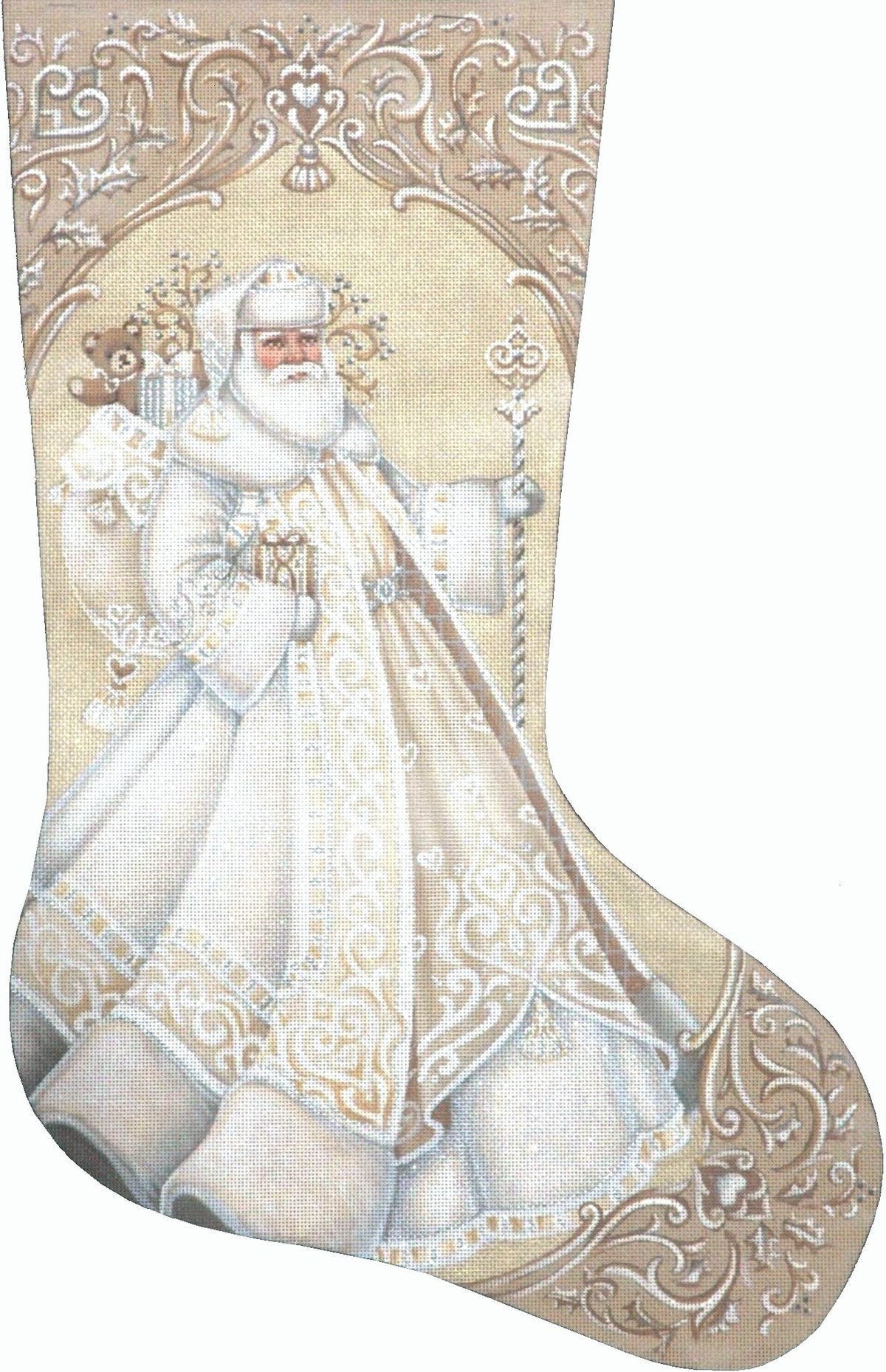 TTAXS383 - Ivory Santa Stocking