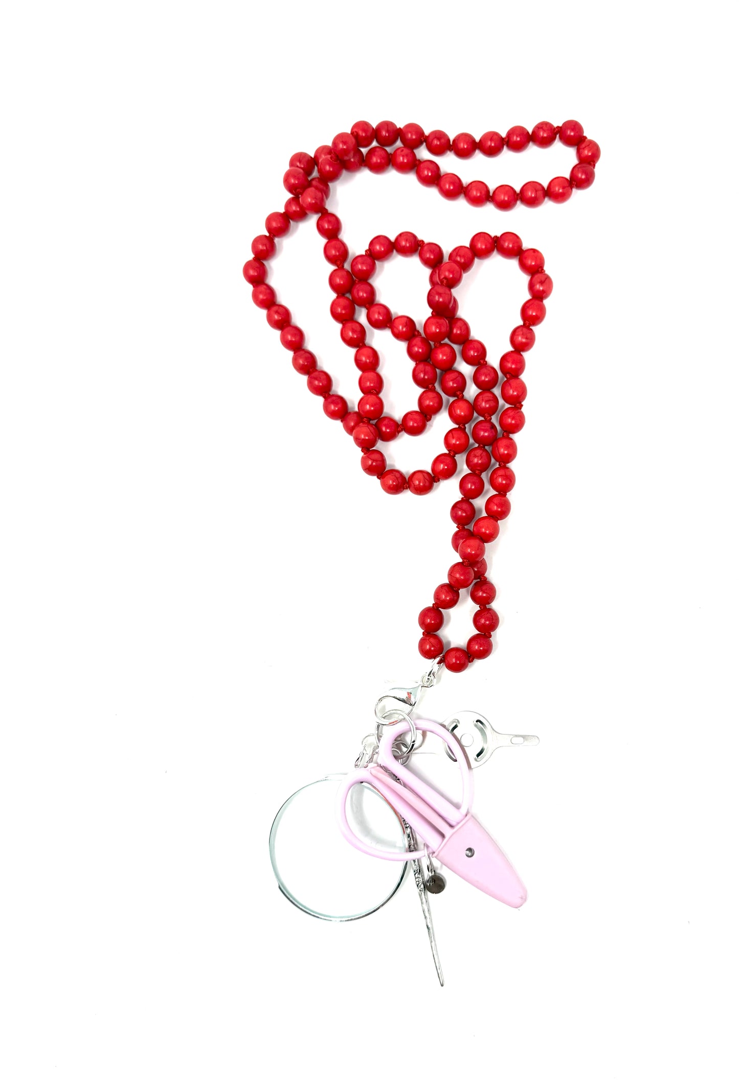 Up Up Chatelaine - Red Beads