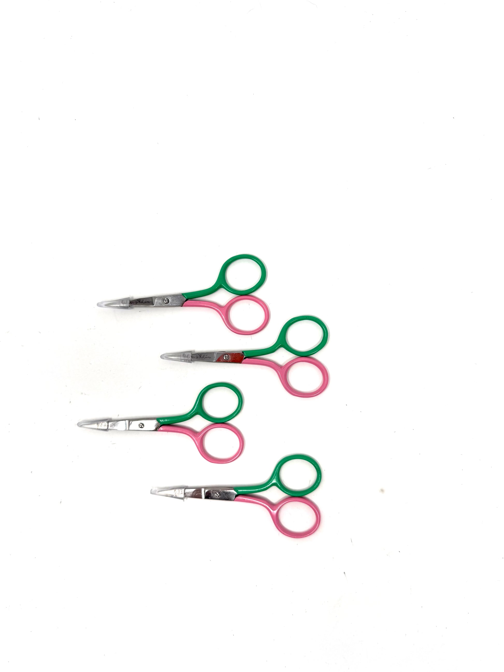 3.5” Striped Scissors in Bahamian Pink & Preppy Green -Sold in 4 Pieces