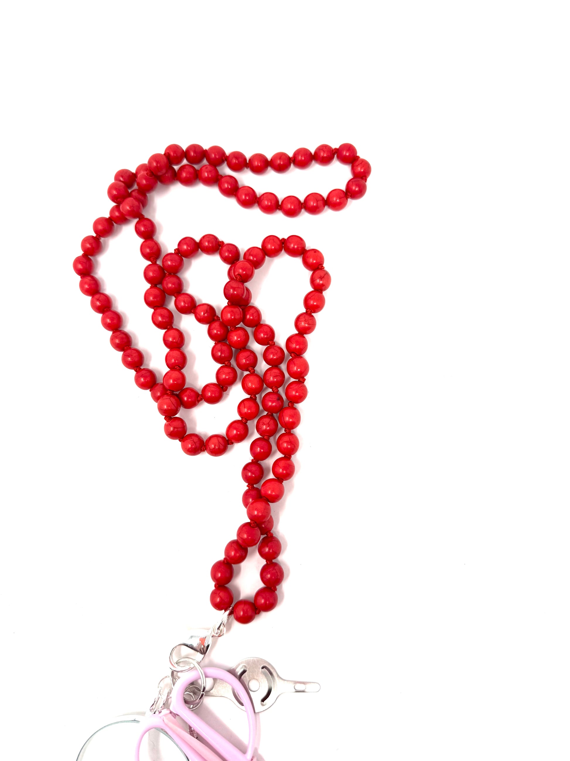 Up Up Chatelaine - Red Beads