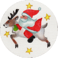 ADOR218 - Santa Flying on Reindeer