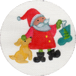 ADOR219 - Santa with Dog Stocking