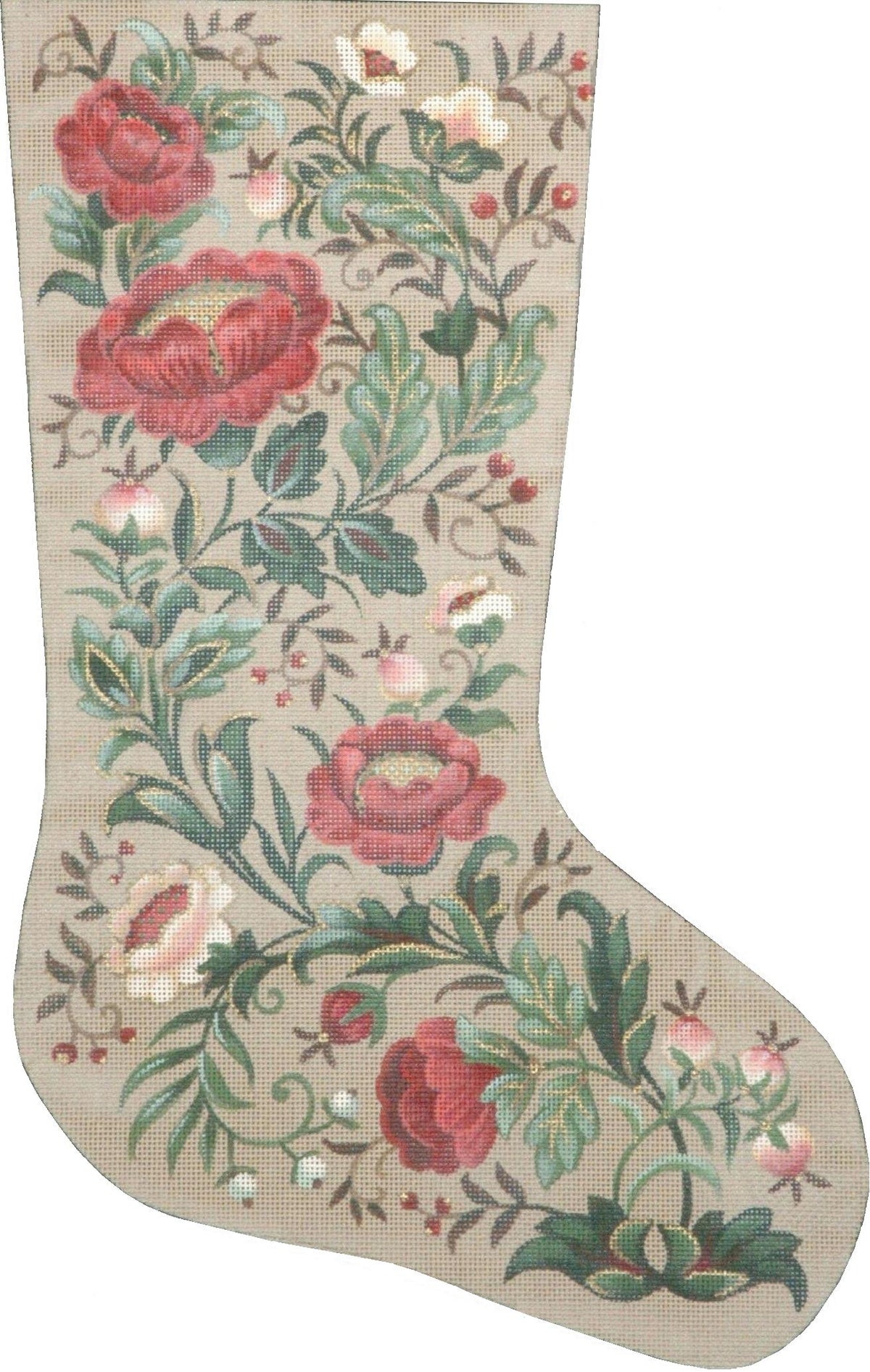 TTAXS319-13 - Christmas Floral Stocking