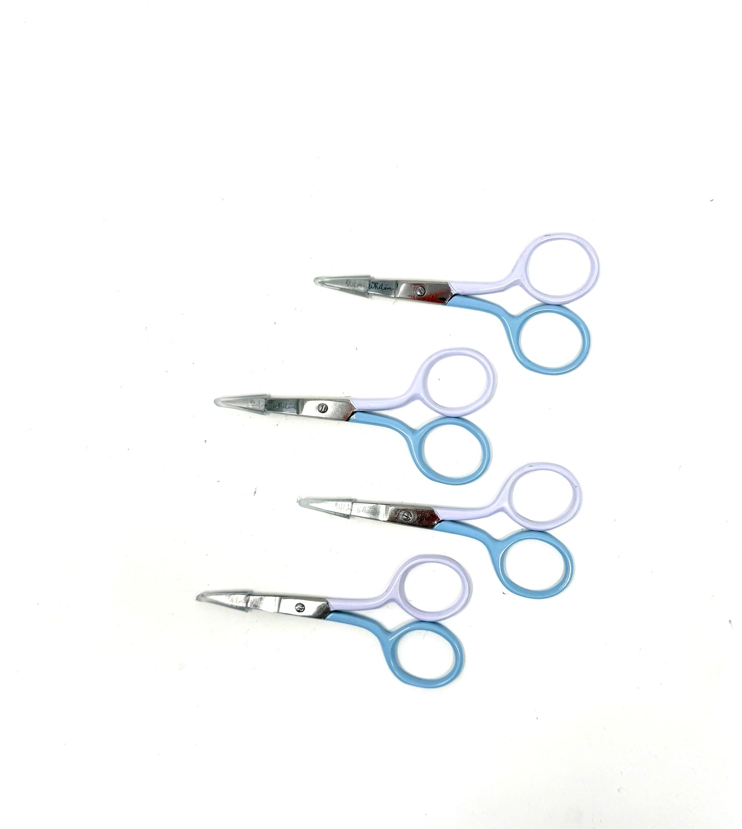 3.5” Striped Scissors in Bahamian Blue & White -Sold in 4 Pieces