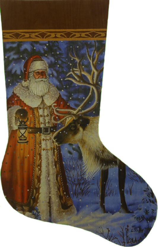 LGDAXS480-13 - Santa Finds Reindeer Stocking