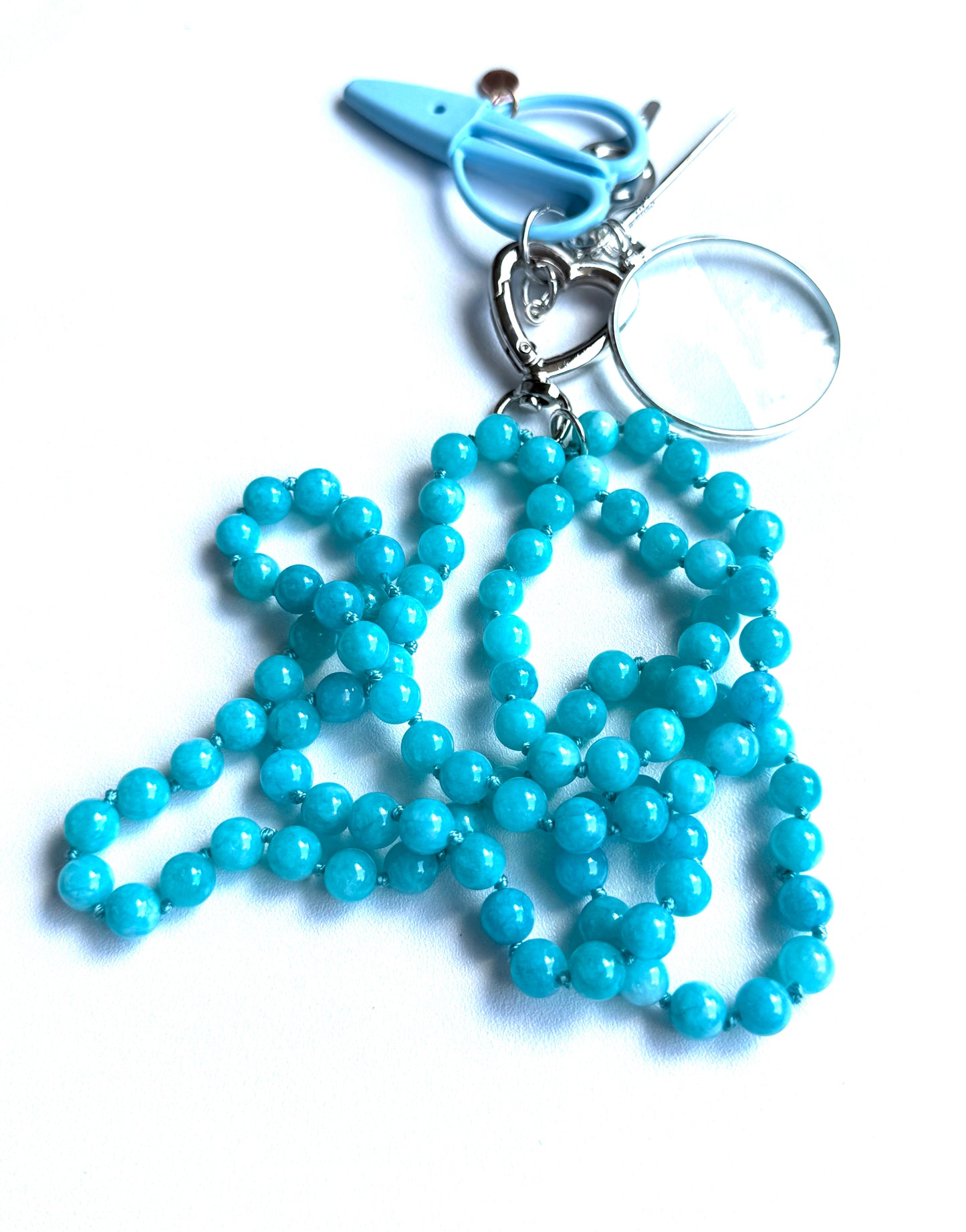 Gemstone Chatelaine - Aquamarine Jade