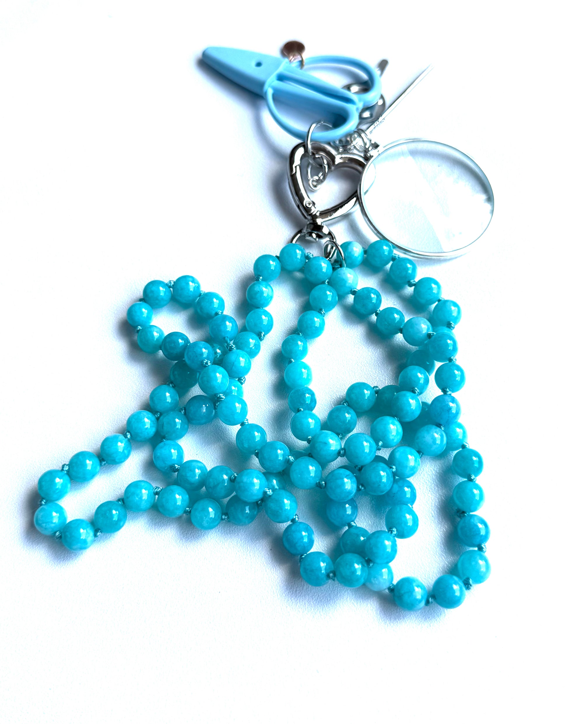 Gemstone Chatelaine - Aquamarine Jade