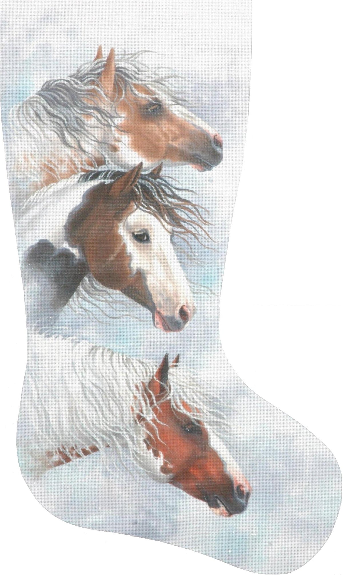 TTAXS394 - Horses in Snow Clouds Stocking