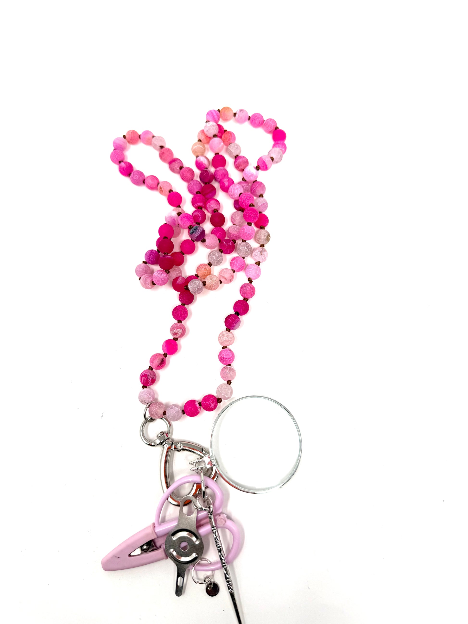 Gemstone Chatelaine - Matte Multi Pink