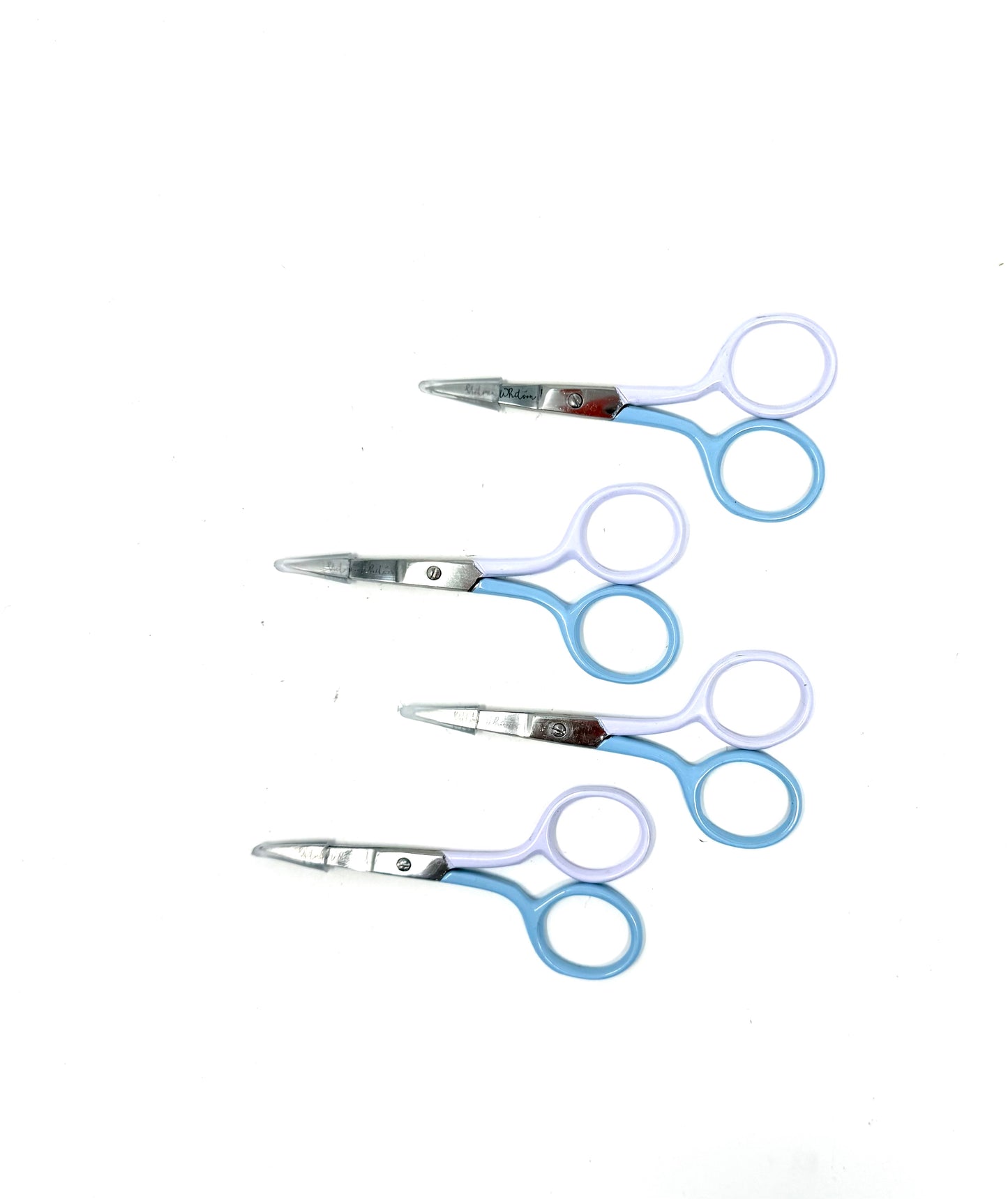 3.5” Striped Scissors in Bahamian Blue & White -Sold in 4 Pieces