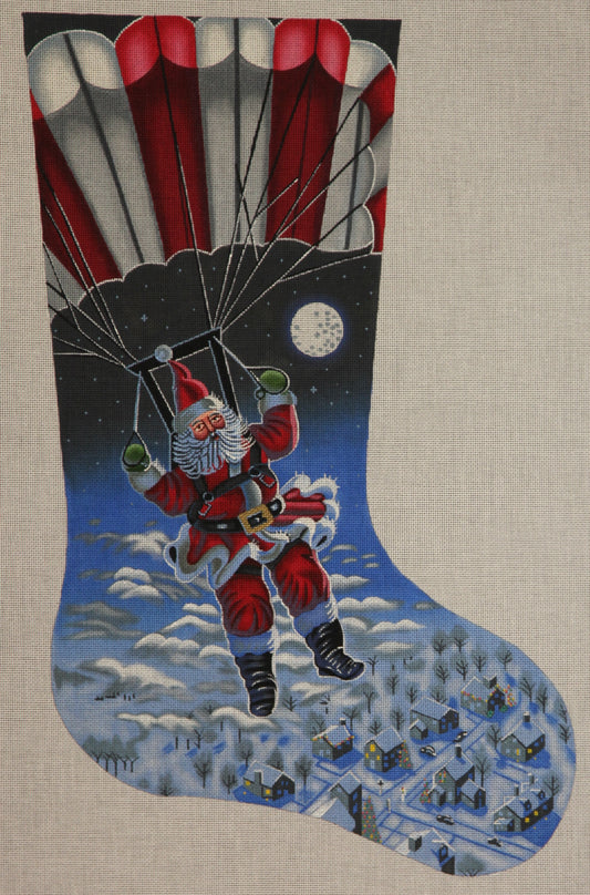 TTAXS226 - Santa Sky Diver Stocking