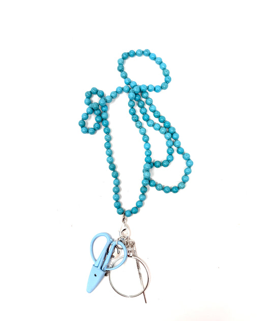 Up Up Chatelaine - Turquoise Beads