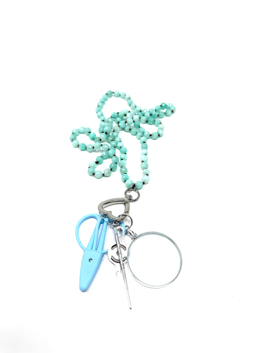 Gemstone Chatelaine - Light Green Turquoise