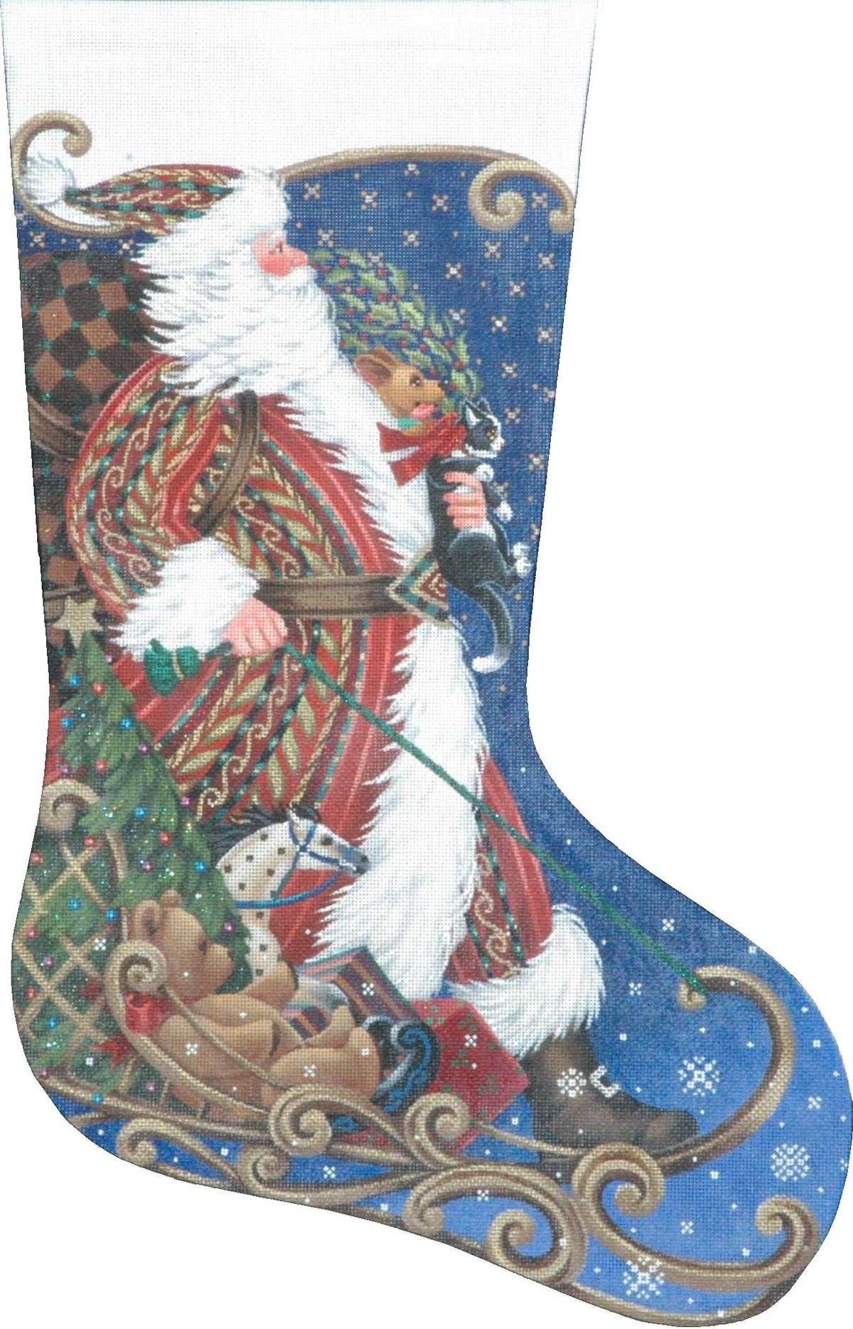 TTAXS381 - Sledding Santa Stocking
