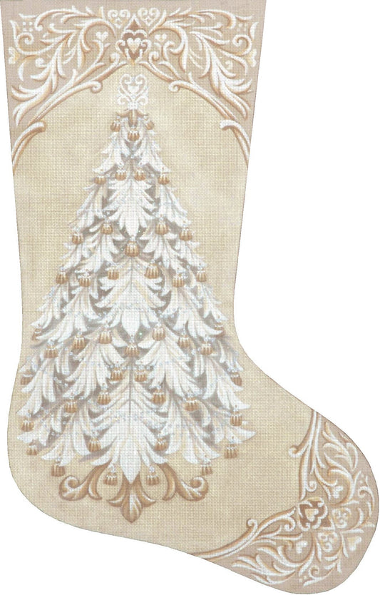 TTAXS385 - Ivory Tassel Tree Stocking