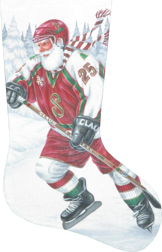 TTAXS378 - Santa Hockey Player Stocking