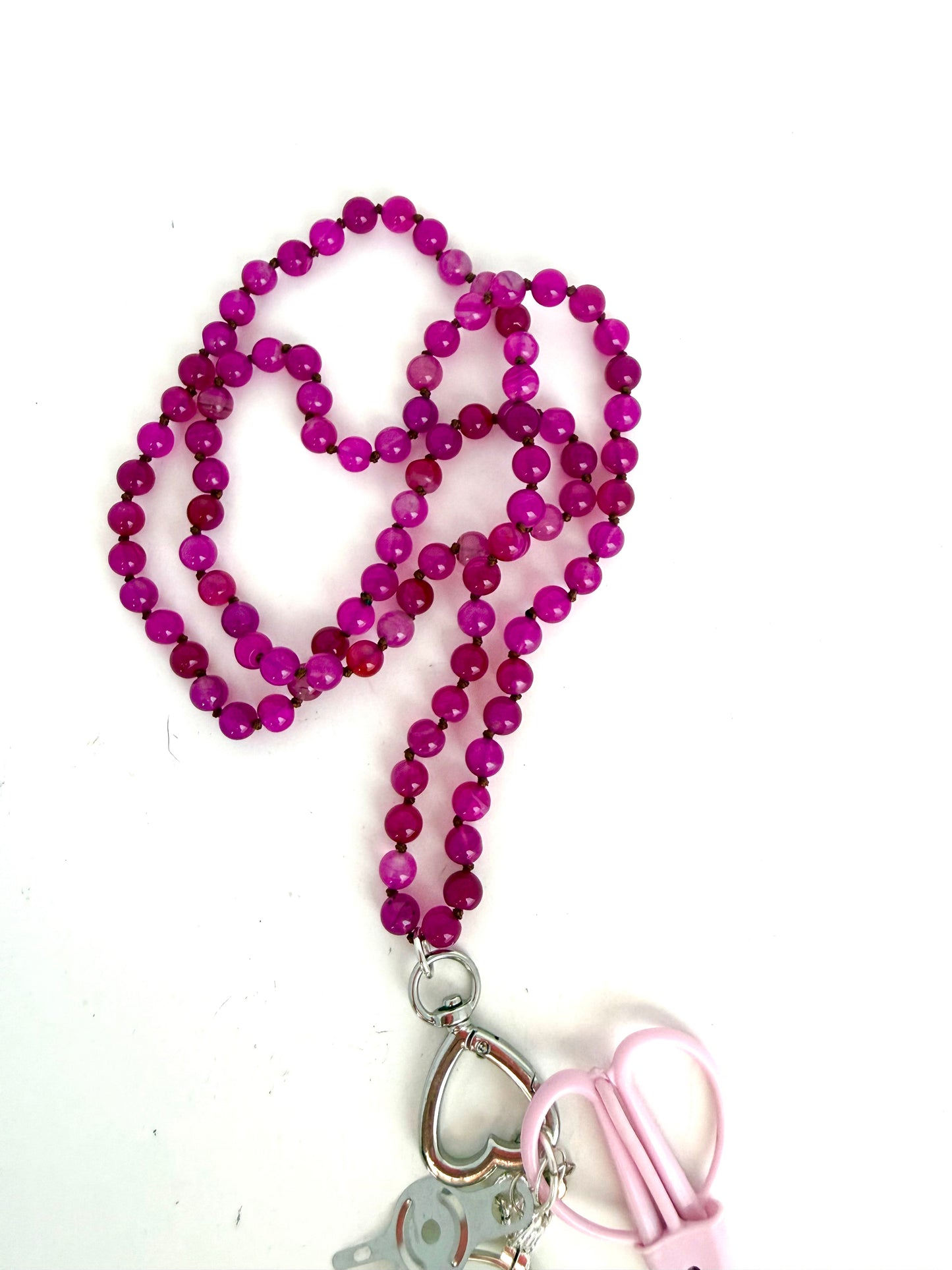 Gemstone Chatelaine - Peonies Pink