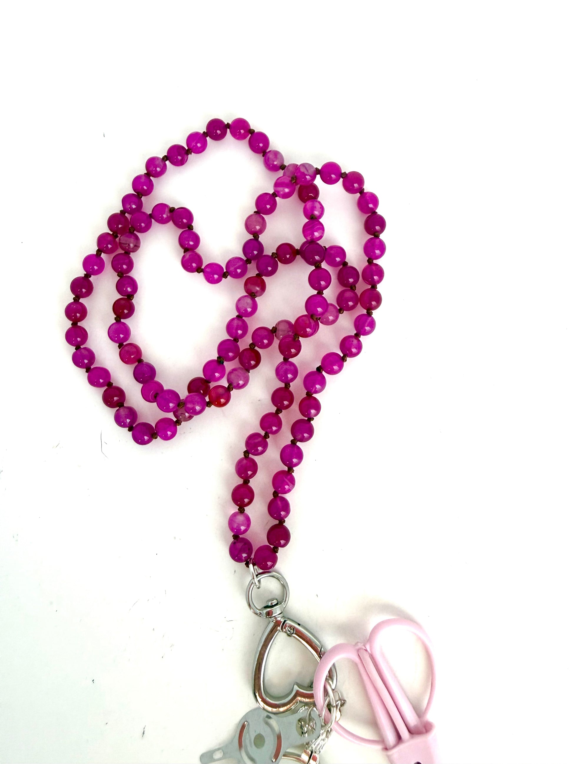 Gemstone Chatelaine - Peonies Pink