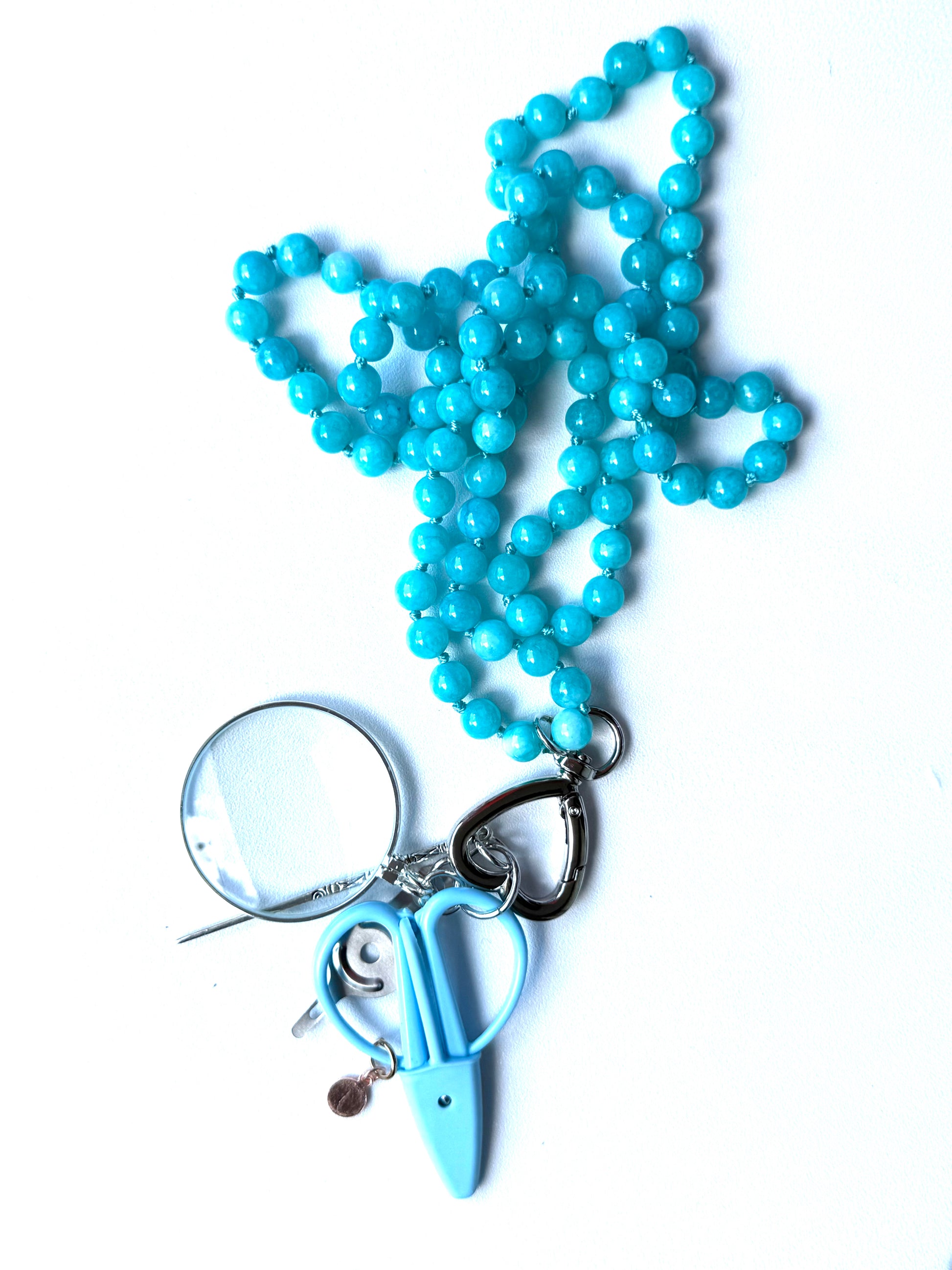 Gemstone Chatelaine - Aquamarine Jade