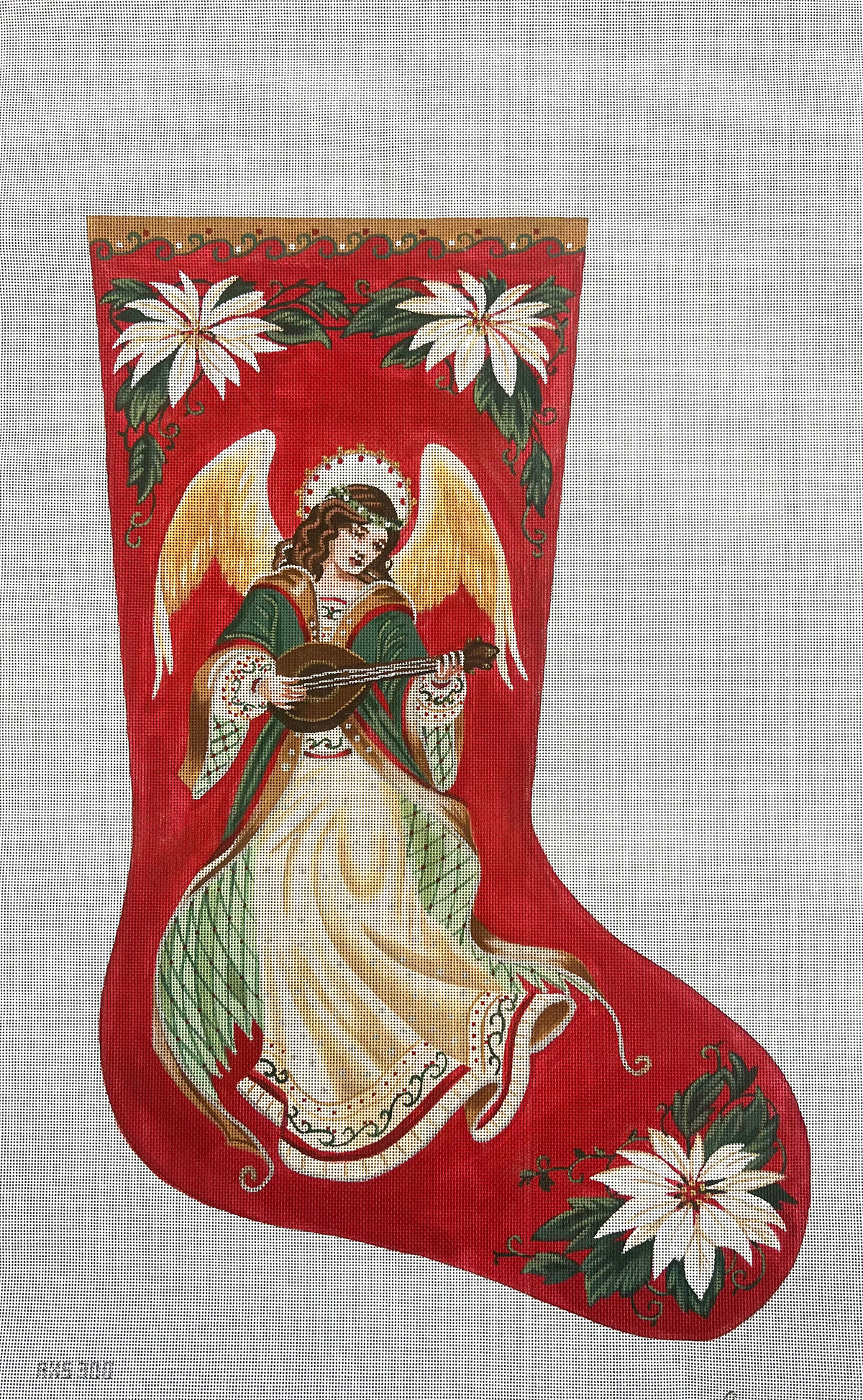 TTAXS300 - Angel & Poinsettia Stocking