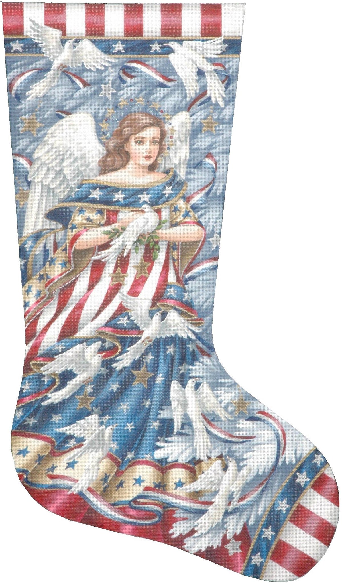 TTAXS357-13 - Patriotic Angel Stocking