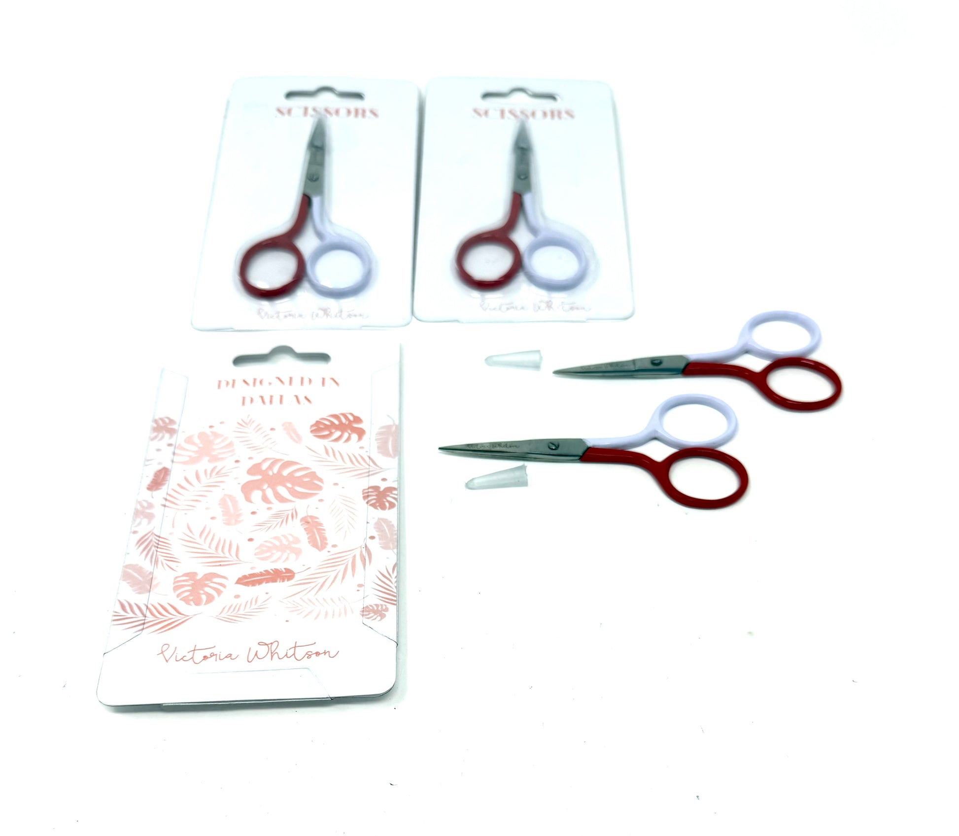 3.5” Striped Scissors in Red & White -Sold in 4 Pieces