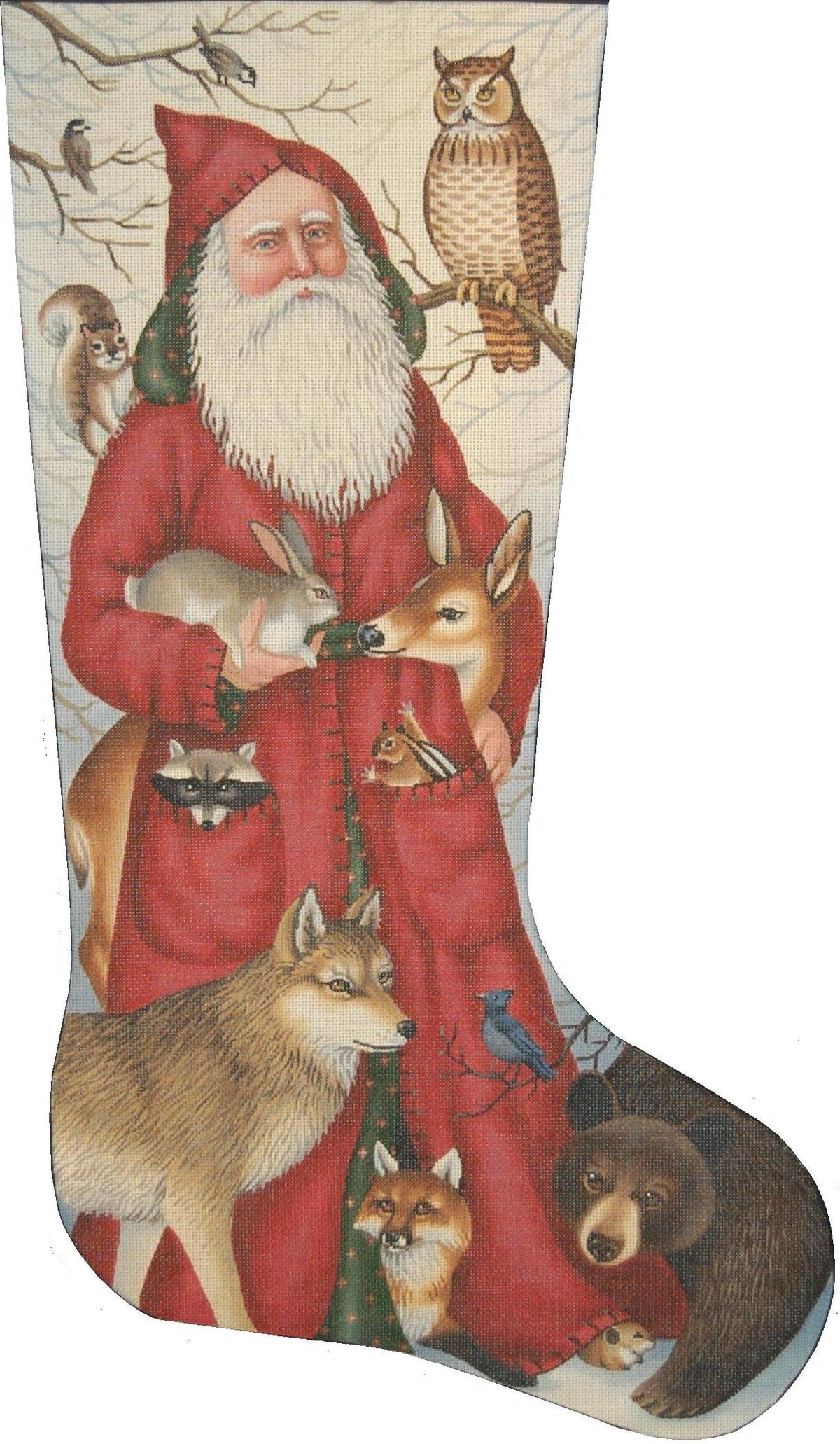 TTAXS246-13 - Santa and Woodland Animal Stocking